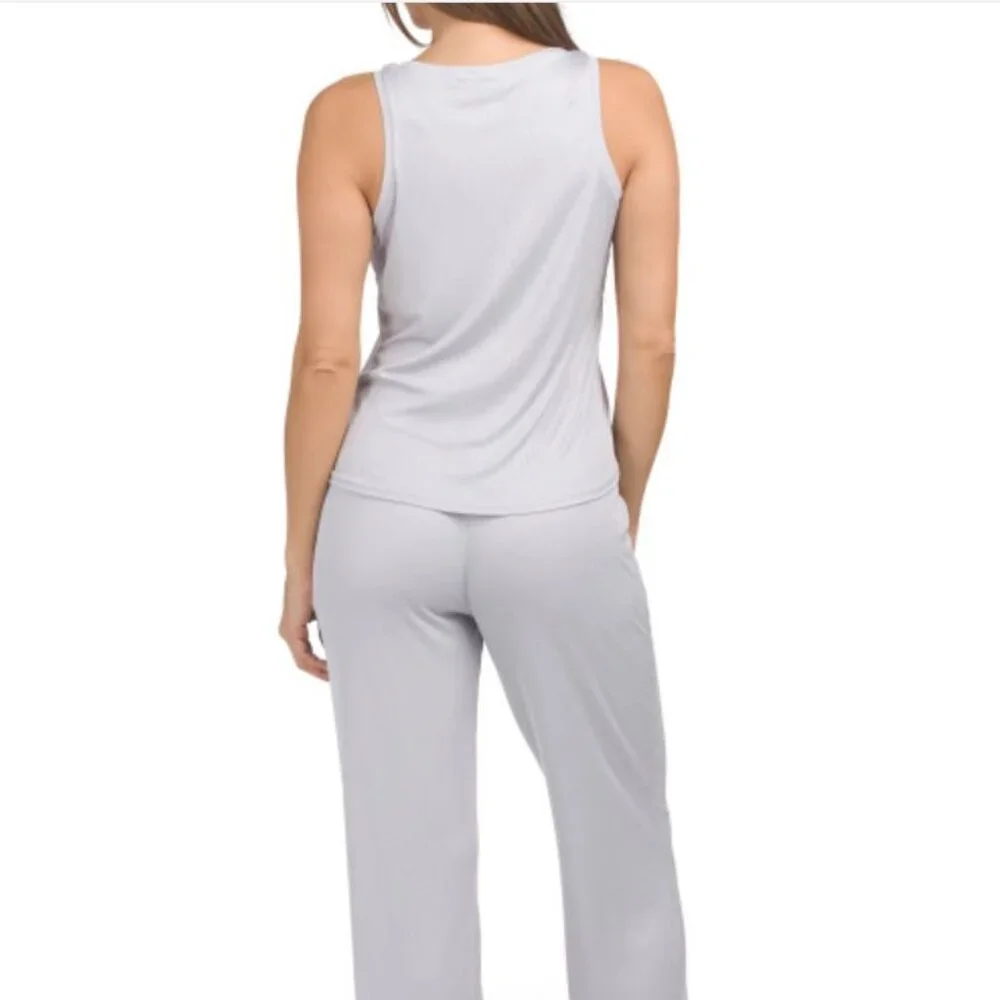 NWT NICOLE MILLER Green High Neck Tank and Pockets Pull on Pants Set Size - Picture 3 of 12